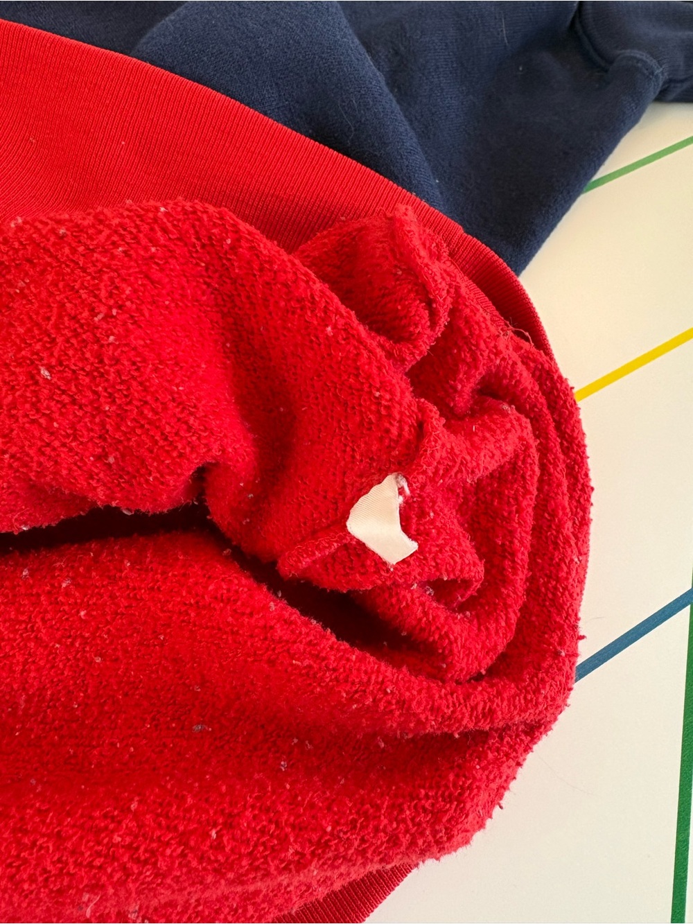 Vintage Limited Too Red Colorblock Crewneck Sweatshirt Gently Distressed 80s 90s - Picture 7 of 10